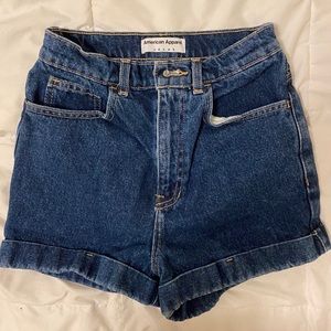 High Waisted Denim American Apparel Shorts